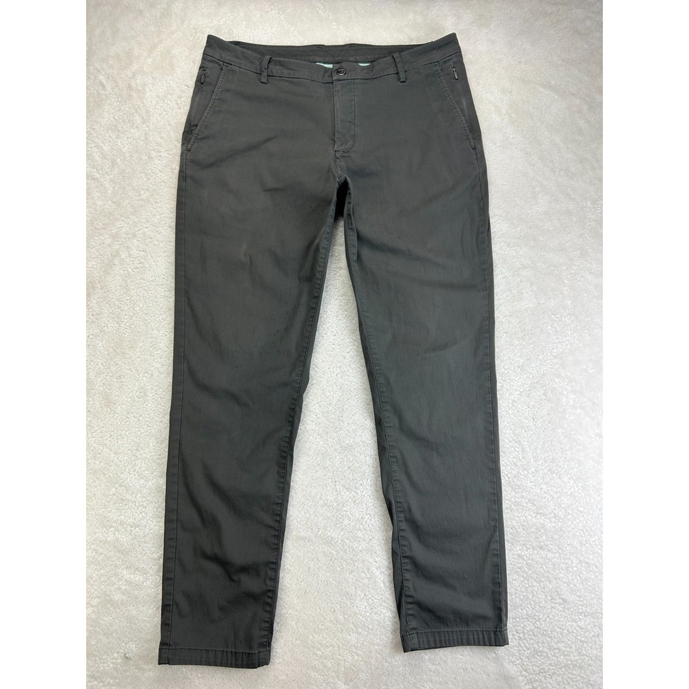 Birddogs Boomstick Lined Chino Pants Mens 36x32 Black Stretch Tapered Golf